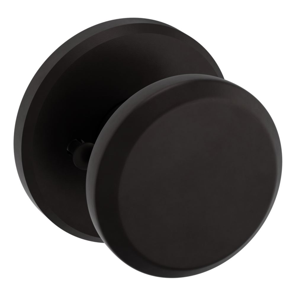 Baldwin 5023 Transitional Round Knob Set with R016 Round Rose Oil-Rubbed Bronze / Privacy / Reversible