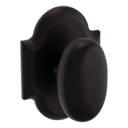 Baldwin 5024 Rustic Round Knob Set with R030 Round Rose Oil-Rubbed Bronze / Full Dummy / Reversible