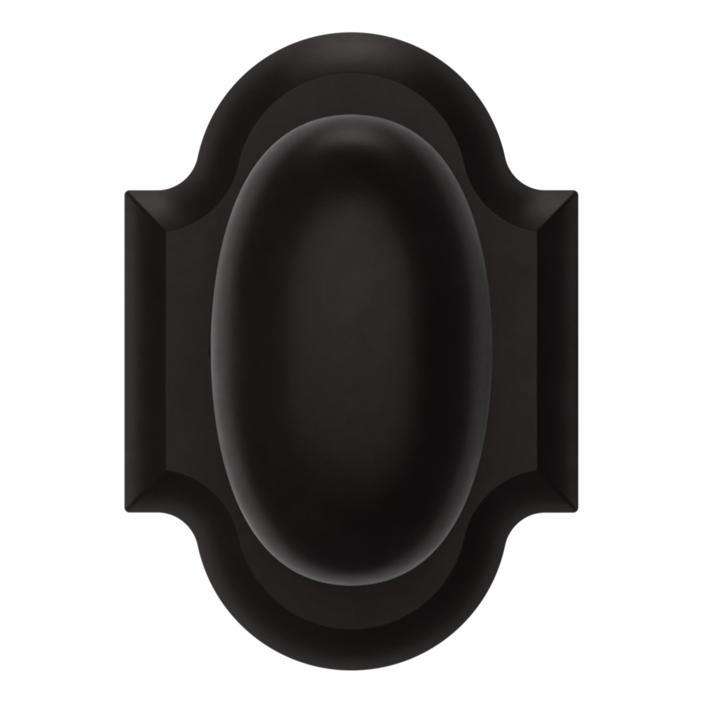 Baldwin 5024 Rustic Round Knob Set with R030 Round Rose Oil-Rubbed Bronze / Full Dummy / Reversible