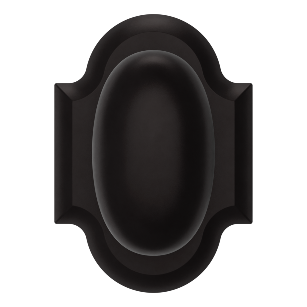 Baldwin 5024 Rustic Round Knob Set with R030 Round Rose Oil-Rubbed Bronze / Privacy / Reversible