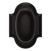 Baldwin 5024 Rustic Round Knob Set with R030 Round Rose Oil-Rubbed Bronze / Privacy / Reversible