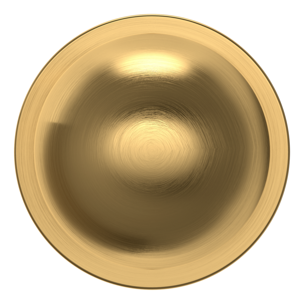 Baldwin 5041 Contemporary Round Knob Set with 5046 Rose Lifetime (PVD) Satin Brass / Privacy / Reversible