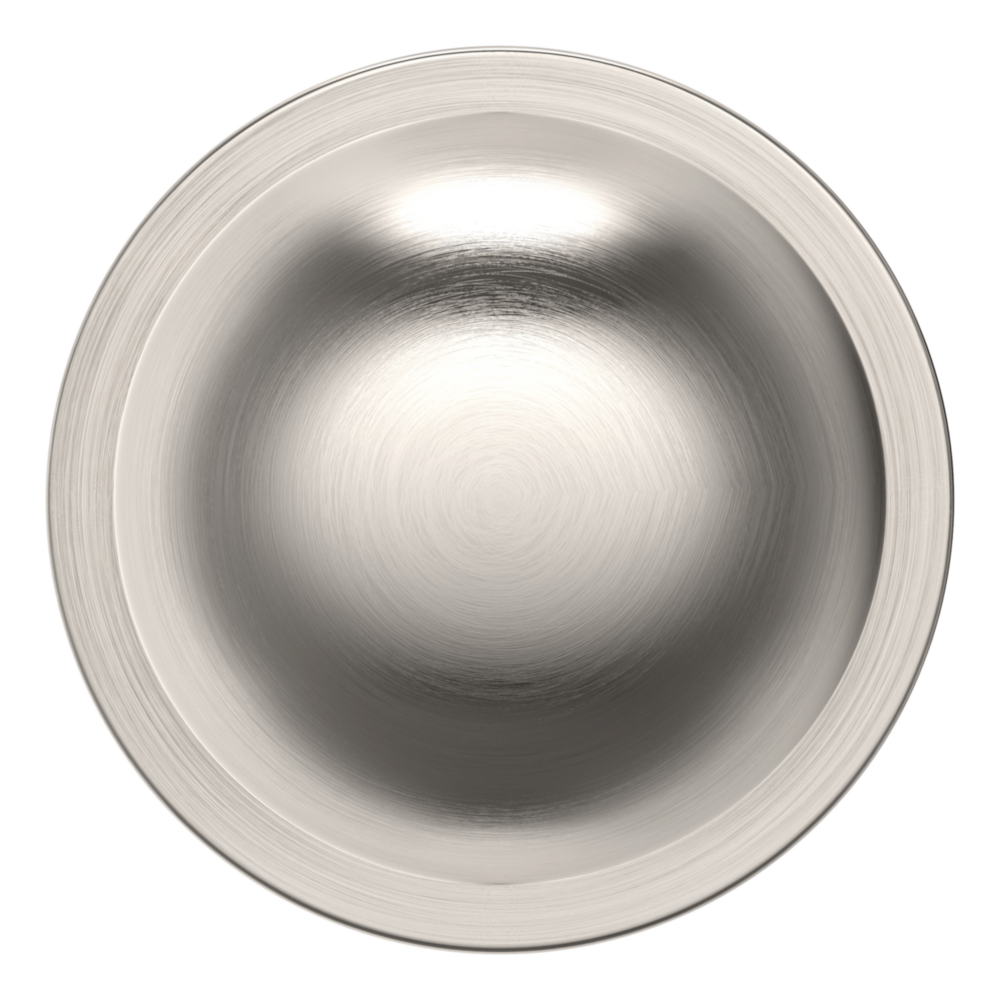 Baldwin 5041 Contemporary Round Knob Set with 5046 Rose Lifetime (PVD) Satin Nickel / Privacy / Reversible