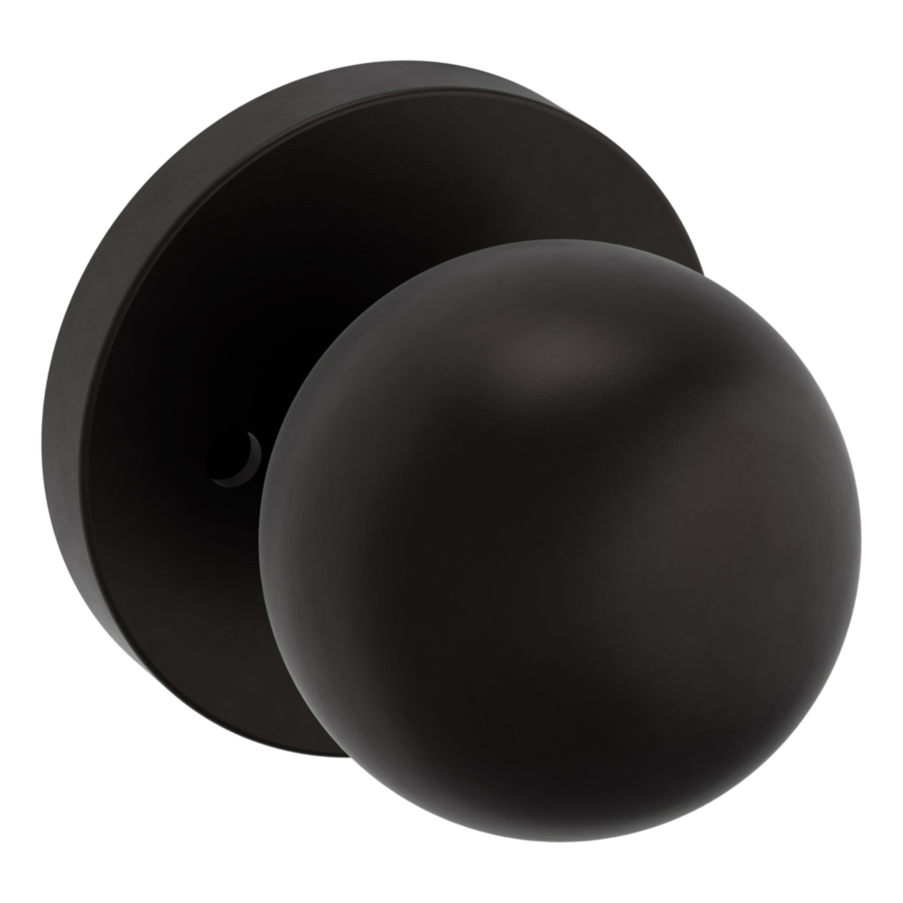 Baldwin 5041 Contemporary Round Knob Set with 5046 Rose Oil-Rubbed Bronze / Privacy / Reversible