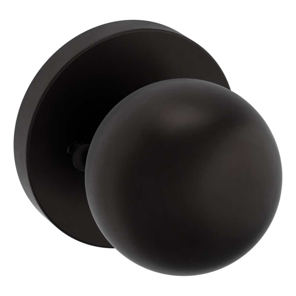 Baldwin 5041 Contemporary Round Knob Set with 5046 Rose Oil-Rubbed Bronze / Privacy / Reversible
