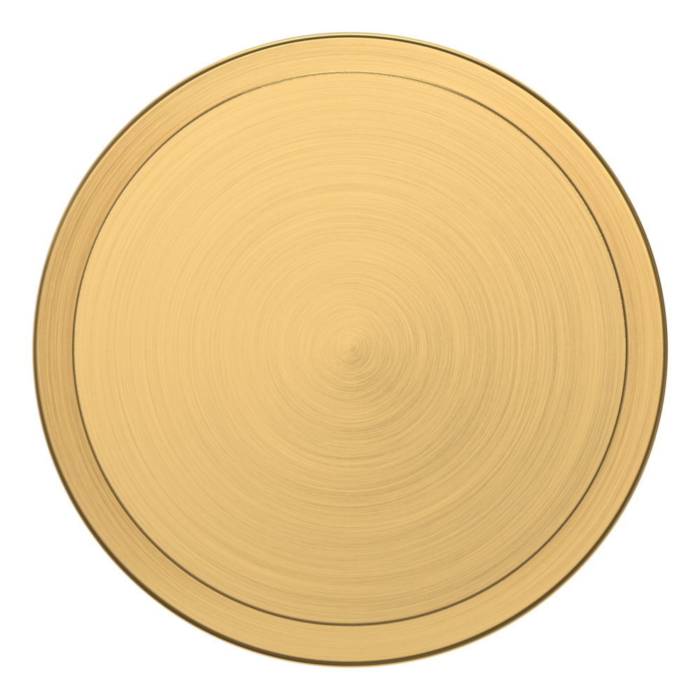 Baldwin 5055 Modern Round Knob Set with 5046 Rose Lifetime (PVD) Satin Brass / Passage / Reversible