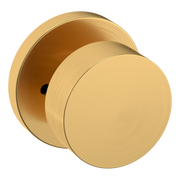 Baldwin 5055 Modern Round Knob Set with 5046 Rose Lifetime (PVD) Satin Brass / Privacy / Reversible