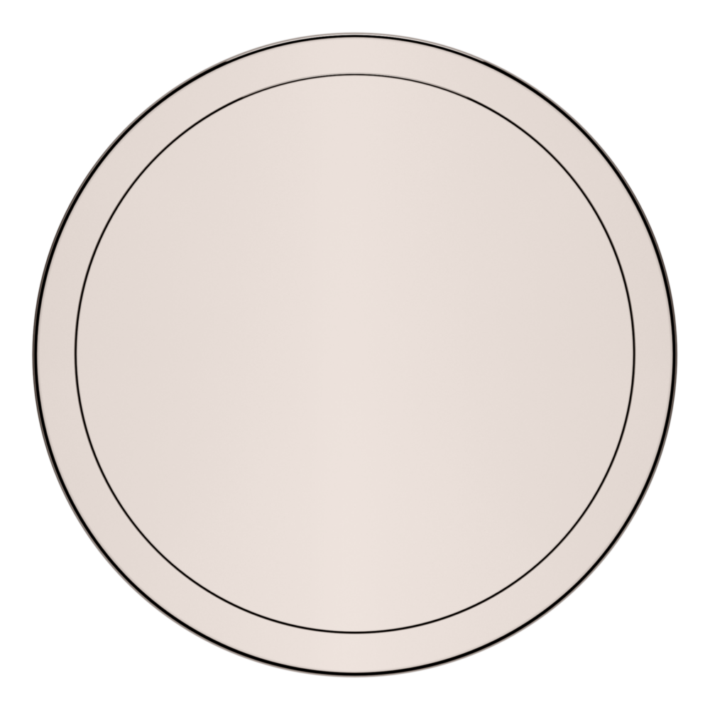 Baldwin 5055 Modern Round Knob Set with 5046 Rose Lifetime (PVD) Polished Nickel / Passage / Reversible