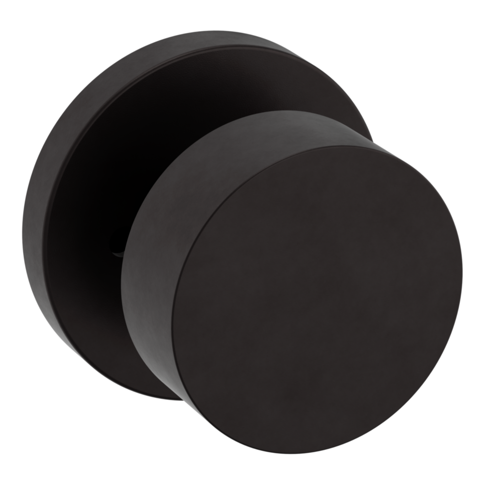 Baldwin 5055 Modern Round Knob Set with 5046 Rose Oil-Rubbed Bronze / Privacy / Reversible