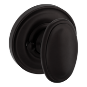 Baldwin 5057 Traditional Oval Knob Set with 5048 Rose Oil-Rubbed Bronze / Privacy / Reversible