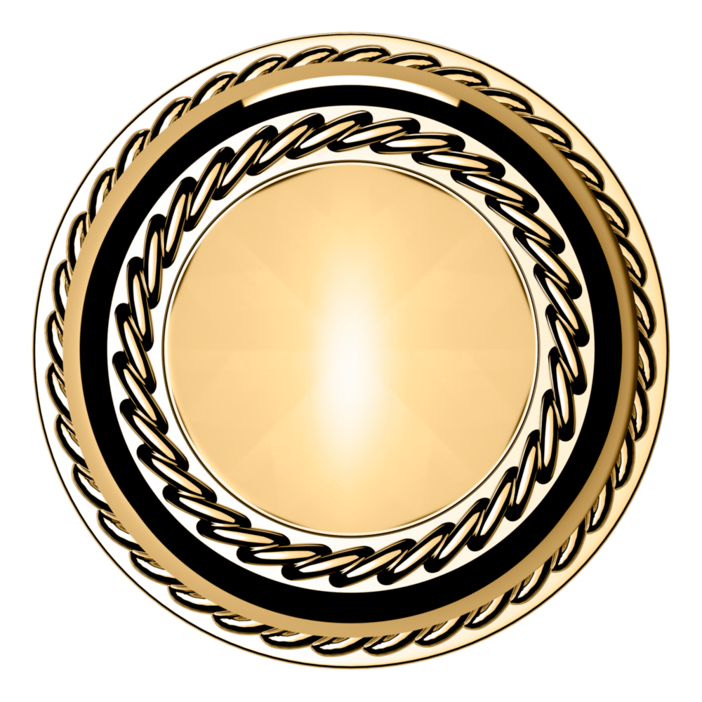 Baldwin 5064 Bristol Knob Set with 5004 Rose Lifetime (PVD) Polished Brass / Full Dummy / Reversible