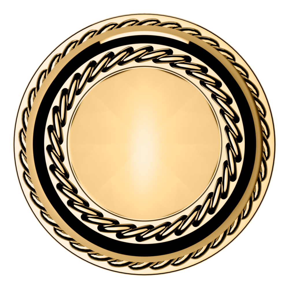 Baldwin 5064 Bristol Knob Set with 5004 Rose Lifetime (PVD) Polished Brass / Passage / Reversible