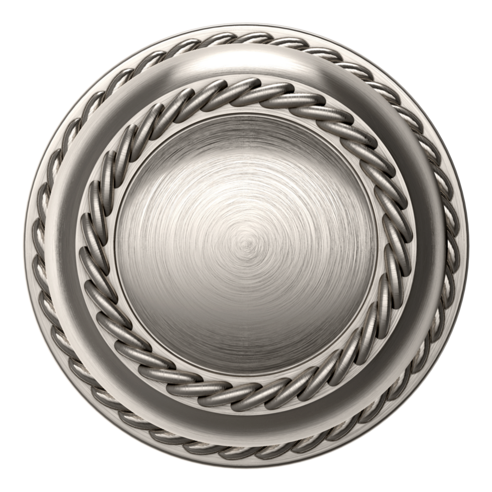 Baldwin 5064 Bristol Knob Set with 5004 Rose Lifetime (PVD) Satin Nickel / Passage / Reversible