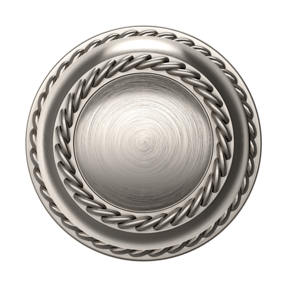 Baldwin 5064 Bristol Knob Set with 5004 Rose Lifetime (PVD) Satin Nickel / Privacy / Reversible