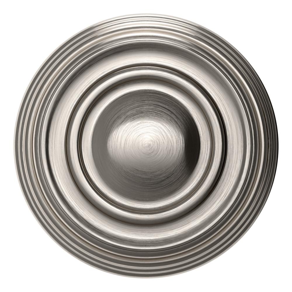 Baldwin 5066 Traditional Round Knob Set with 5078 Rose Lifetime (PVD) Satin Nickel / Passage / Reversible