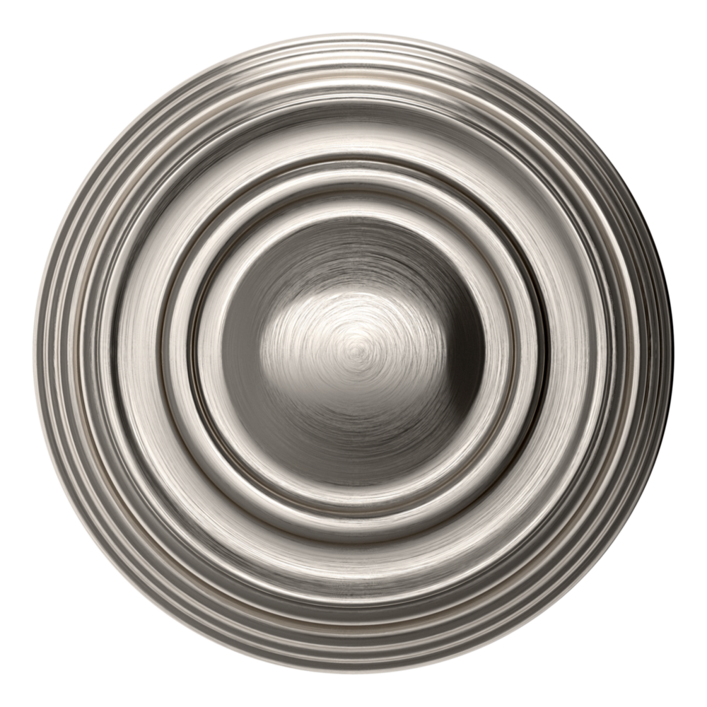 Baldwin 5066 Traditional Round Knob Set with 5078 Rose Lifetime (PVD) Satin Nickel / Privacy / Reversible