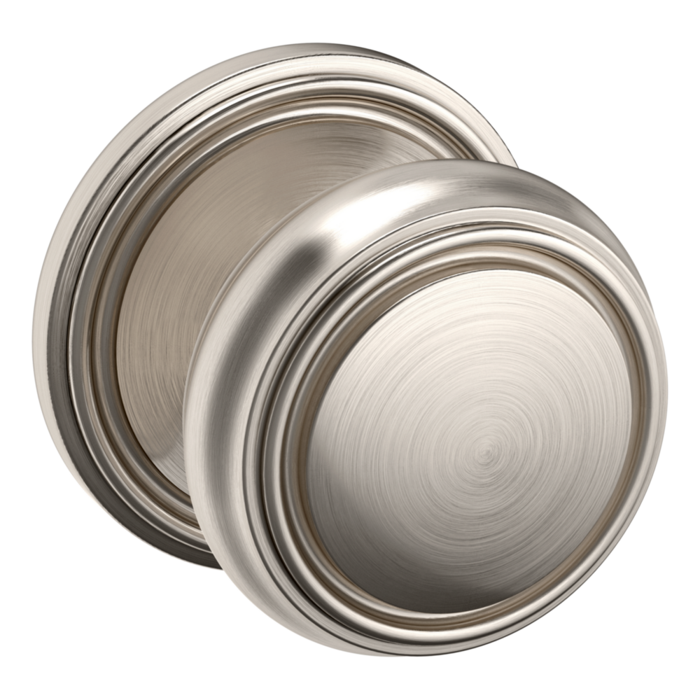 Baldwin 5068 Nashville Knob Set with 5070 Rose Lifetime (PVD) Satin Nickel / Passage / Reversible