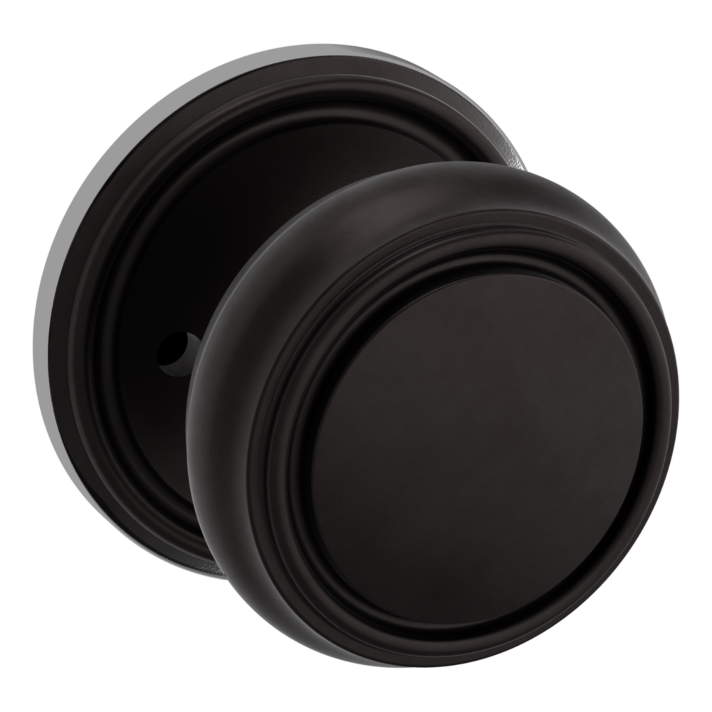 Baldwin 5068 Nashville Knob Set with 5070 Rose Oil-Rubbed Bronze / Privacy / Reversible