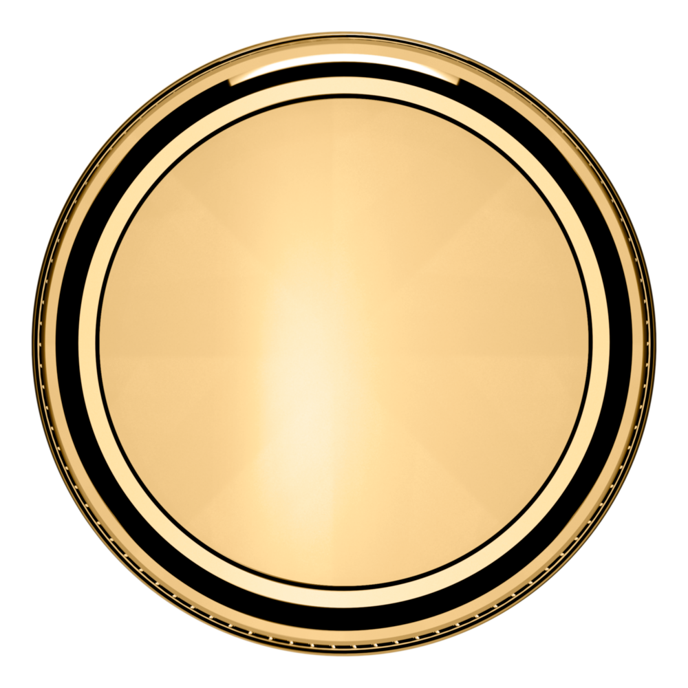 Baldwin 5069 Traditional Round Knob Set with 5076 Rose Lifetime (PVD) Polished Brass / Passage / Reversible