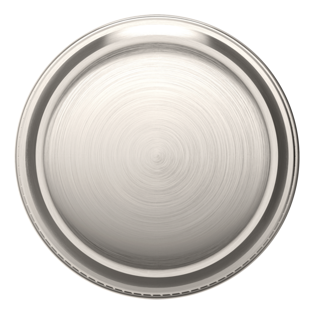 Baldwin 5069 Traditional Round Knob Set with 5076 Rose Lifetime (PVD) Satin Nickel / Privacy / Reversible