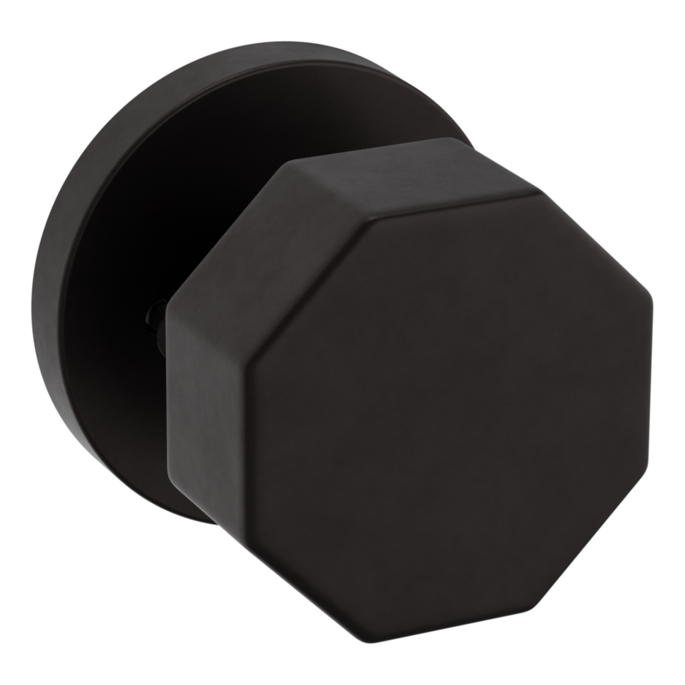 Baldwin 5073 Octagonal Knob Set with 5046 Rose Oil-Rubbed Bronze / Privacy / Reversible
