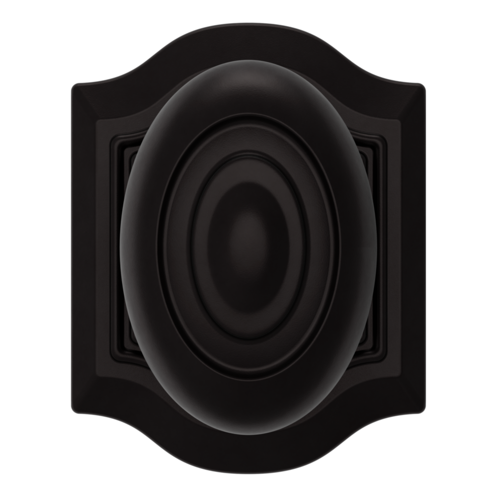 Baldwin 5077 Bethpage Knob Set with R027 Rose Oil-Rubbed Bronze / Full Dummy / Reversible