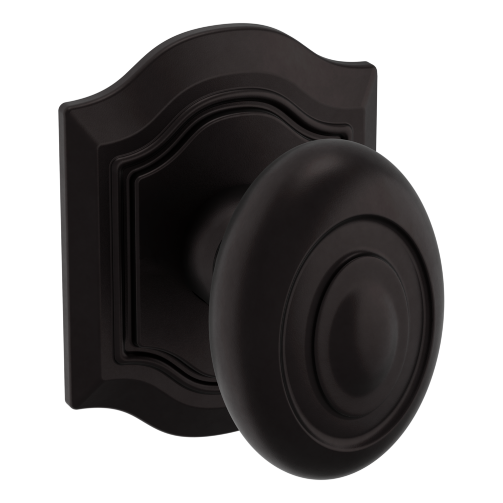 Baldwin 5077 Bethpage Knob Set with R027 Rose Oil-Rubbed Bronze / Passage / Reversible