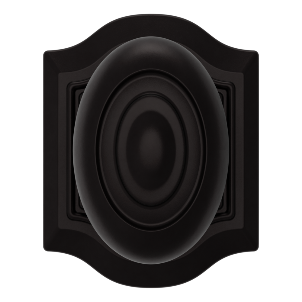 Baldwin 5077 Bethpage Knob Set with R027 Rose Oil-Rubbed Bronze / Privacy / Reversible