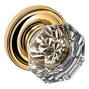 Baldwin 5080 Fillmore Knob Set with 5048 Rose Polished Brass / Full Dummy / Reversible