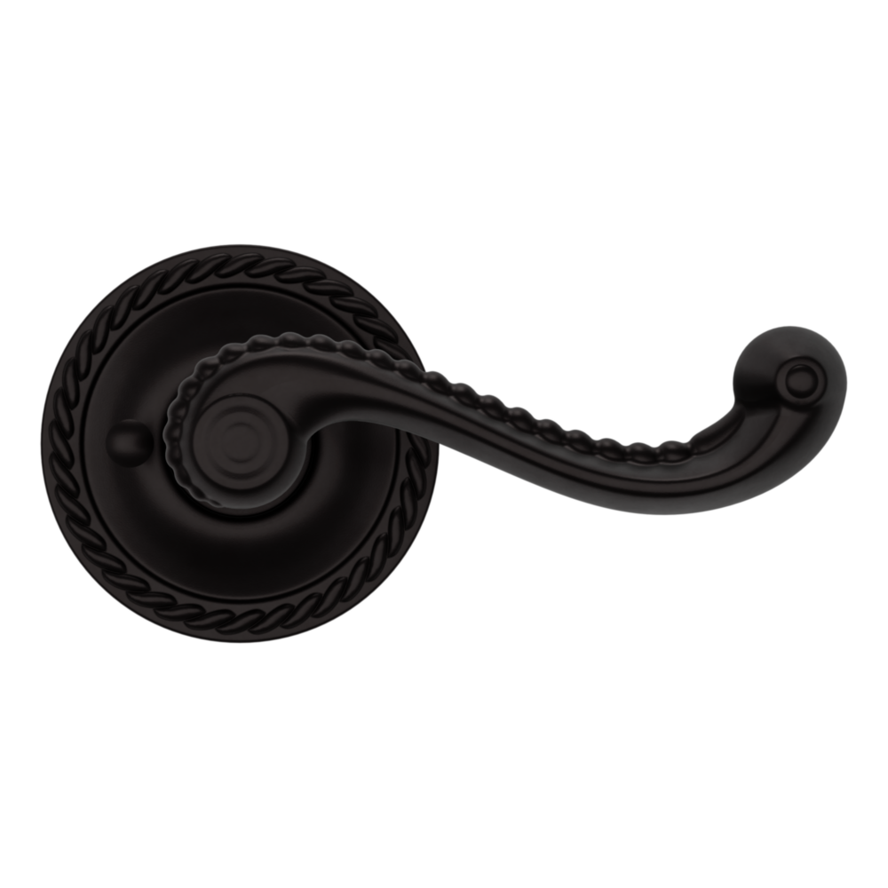 Baldwin 5104 Bristol Lever Set with 5004 Rose Oil-Rubbed Bronze / Privacy / Reversible