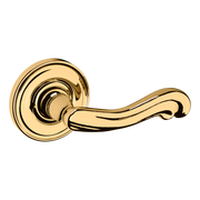 Baldwin 5108 Kensington Lever Set with 5048 Rose Lifetime (PVD) Polished Brass / Privacy / Reversible
