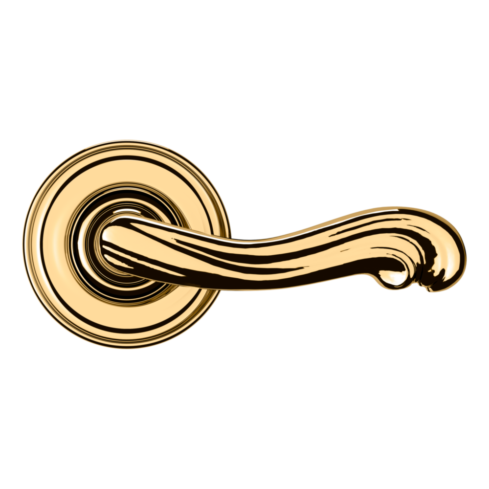 Baldwin 5108 Kensington Lever Set with 5048 Rose Non-Lacquered Brass / Full Dummy / Reversible