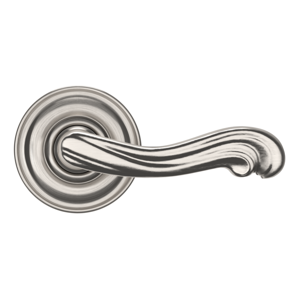 Baldwin 5108 Kensington Lever Set with 5048 Rose Lifetime (PVD) Satin Nickel / Passage / Reversible