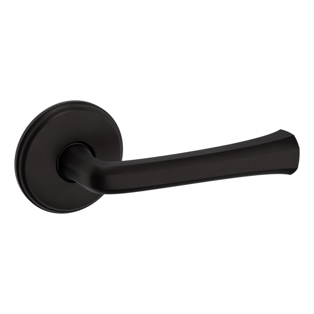 Baldwin 5112 Transitional Straight Lever Set with 5075 Rose Oil-Rubbed Bronze / Full Dummy / Reversible