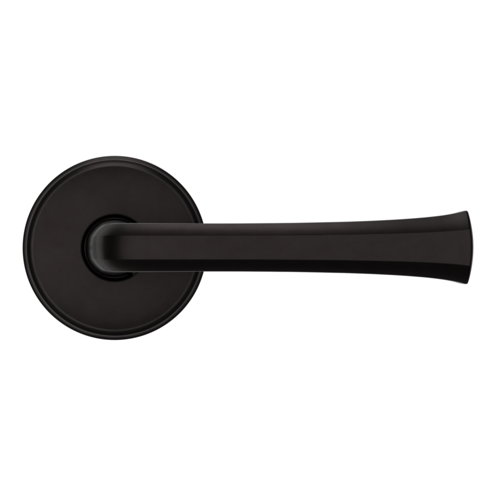 Baldwin 5112 Transitional Straight Lever Set with 5075 Rose Oil-Rubbed Bronze / Passage / Reversible