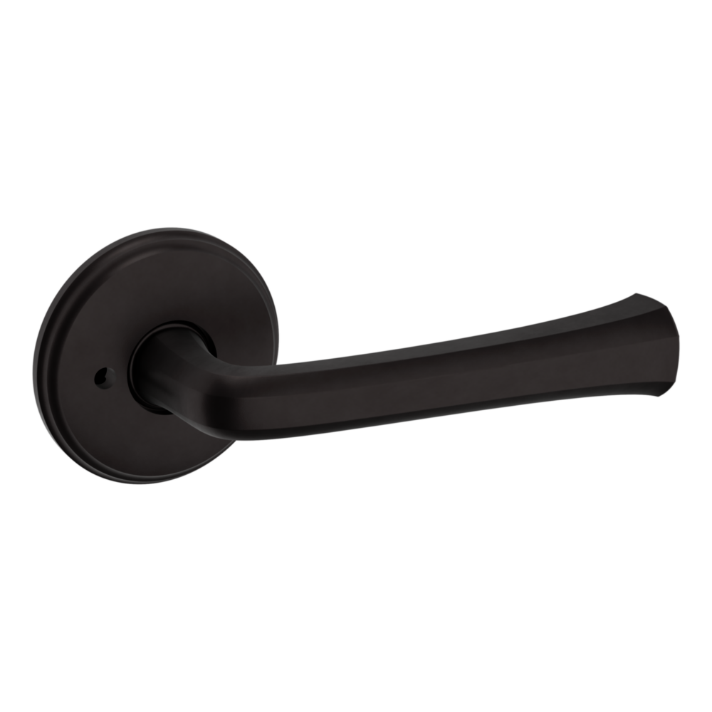 Baldwin 5112 Transitional Straight Lever Set with 5075 Rose Oil-Rubbed Bronze / Privacy / Reversible