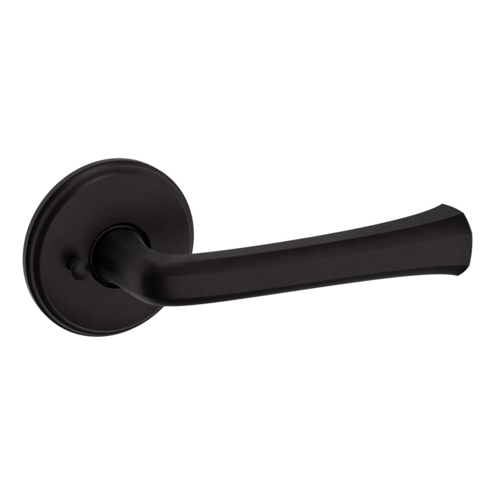 Baldwin 5112 Transitional Straight Lever Set with 5075 Rose Oil-Rubbed Bronze / Privacy / Reversible