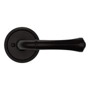 Baldwin 5113 Traditional Straight Lever Set with 5078 Rose Oil-Rubbed Bronze / Privacy / Reversible