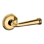 Baldwin 5116 Traditional Straight Lever Set with 5070 Rose Lifetime (PVD) Polished Brass / Full Dummy / Reversible