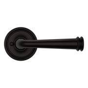 Baldwin 5116 Traditional Straight Lever Set with 5070 Rose Oil-Rubbed Bronze / Privacy / Reversible