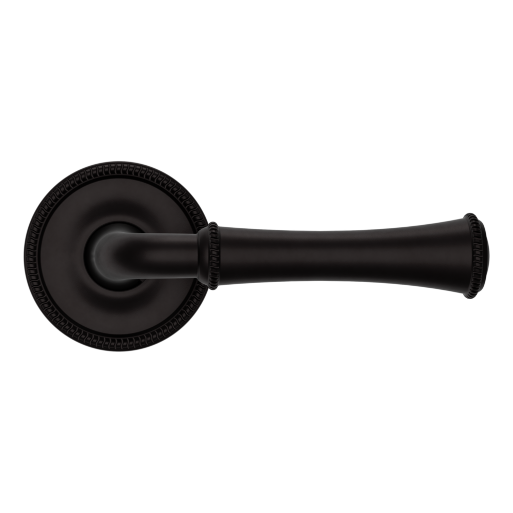 Baldwin 5118 Traditional Straight Lever Set with 5076 Rose Oil-Rubbed Bronze / Full Dummy / Reversible