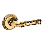 Baldwin 5122 Edinburgh Lever Set with 5022 Rose Lifetime (PVD) Polished Brass / Full Dummy / Reversible
