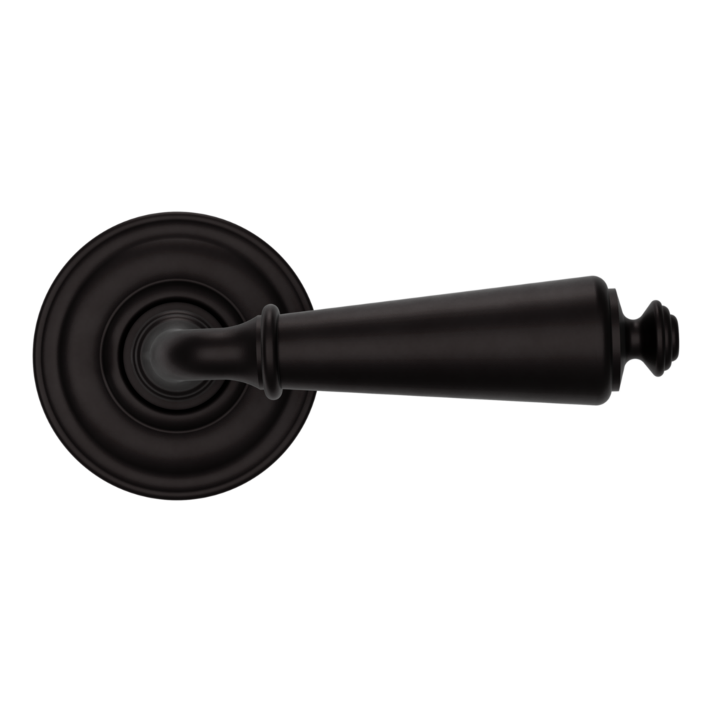 Baldwin 5125 Traditional Straight Lever Set with 5048 Rose Oil-Rubbed Bronze / Full Dummy / Reversible