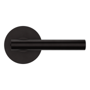 Baldwin 5137 Contemporary Straight Lever Set with 5046 Rose Oil-Rubbed Bronze / Privacy / Reversible