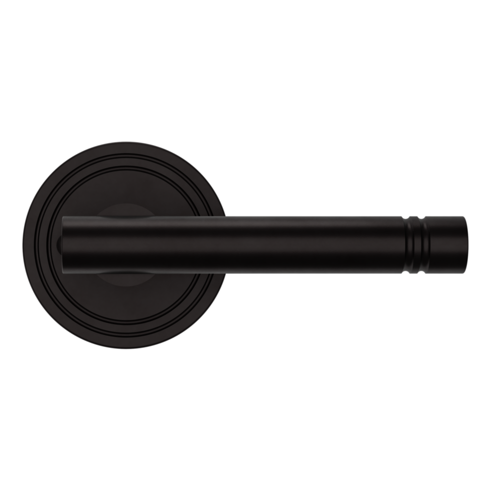Baldwin 5138 Contemporary Straight Lever Set with 5047 Rose Oil-Rubbed Bronze / Privacy / Reversible