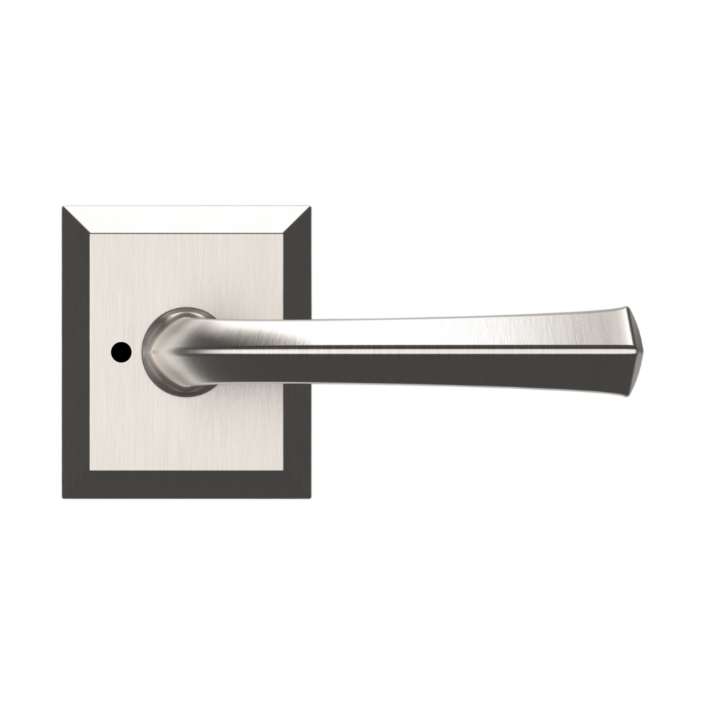 Baldwin 5141 Traditional Straight Lever Set with R033 Rose Lifetime (PVD) Satin Nickel / Privacy / Reversible