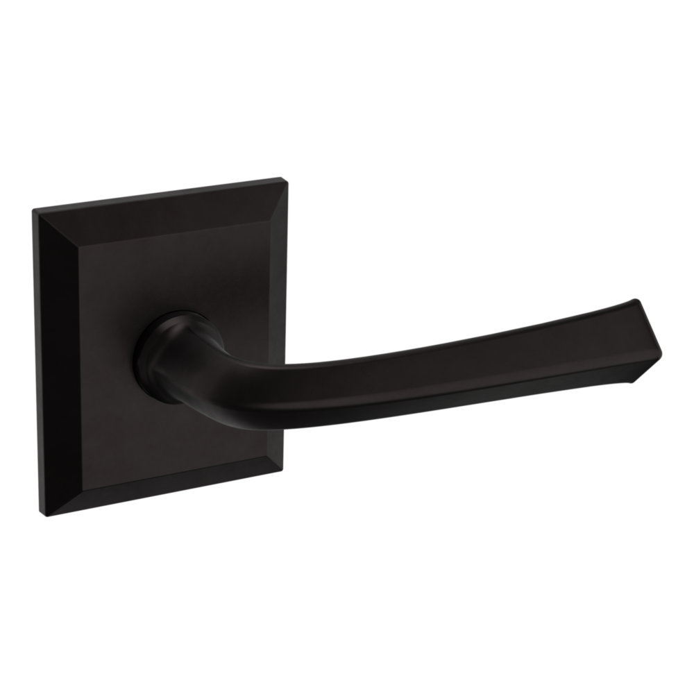 Baldwin 5141 Traditional Straight Lever Set with R033 Rose Oil-Rubbed Bronze / Full Dummy / Reversible