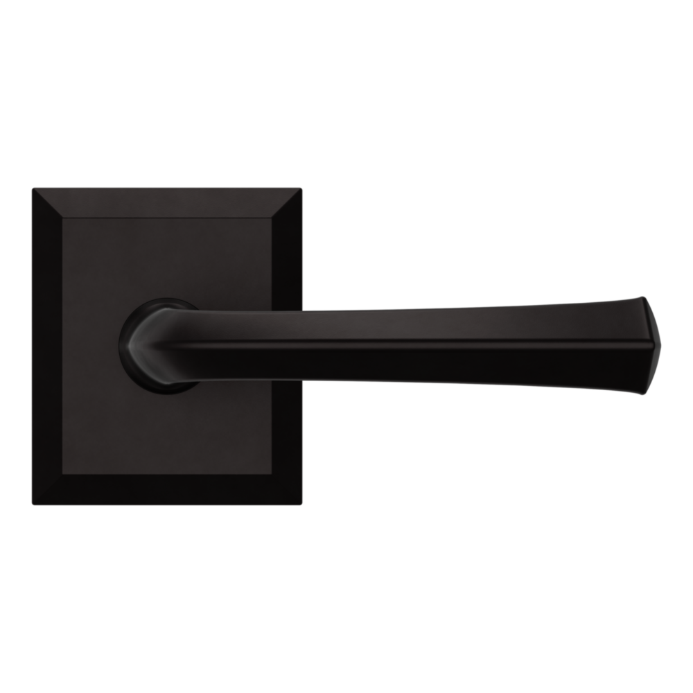 Baldwin 5141 Traditional Straight Lever Set with R033 Rose Oil-Rubbed Bronze / Passage / Reversible