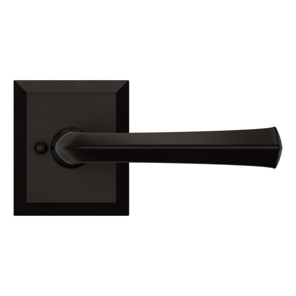 Baldwin 5141 Traditional Straight Lever Set with R033 Rose Oil-Rubbed Bronze / Privacy / Reversible