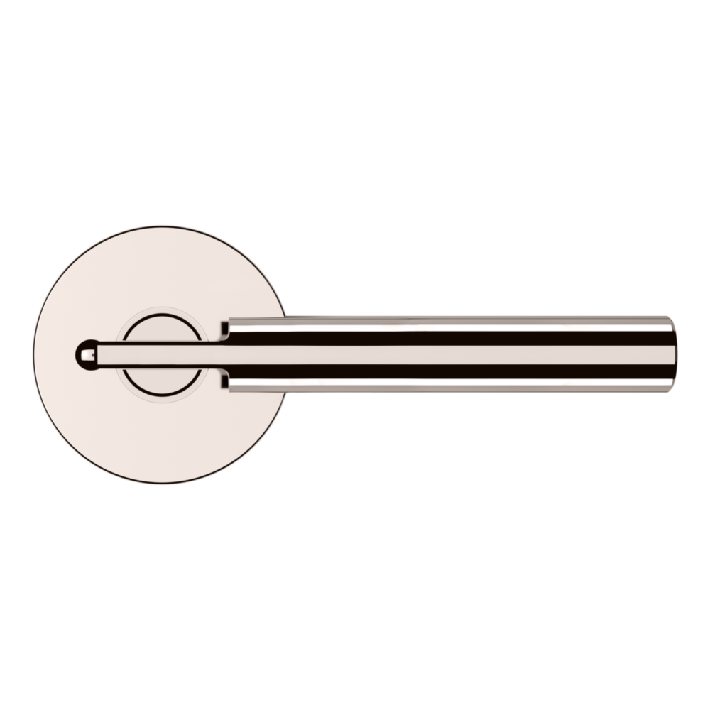 Baldwin 5161 Contemporary Straight Lever Set with 5046 Rose Lifetime (PVD) Polished Nickel / Privacy / Reversible